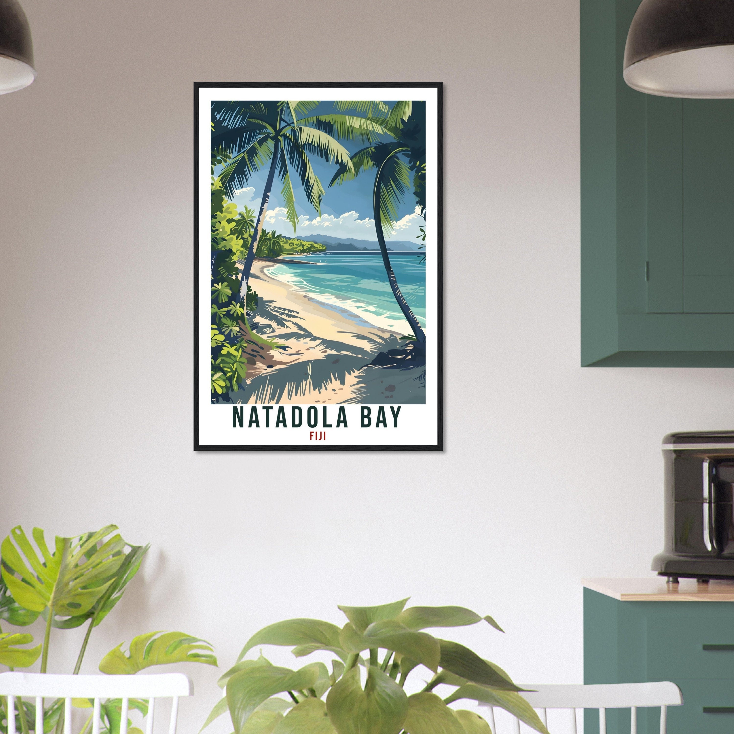 Natadola Bay Fiji Travel Print Fiji Wall Art Wall Hanging Home Décor Natadola Bay Gift Fiji Islands Artwork Travel Art Fijian Travel Poster