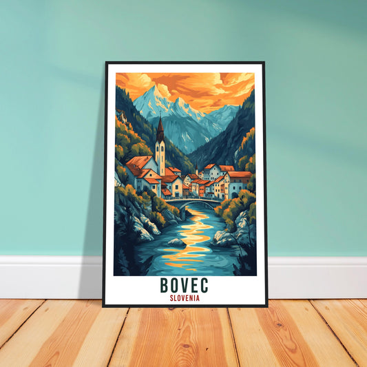 Bovec Travel Print Slovenia Home Decor Bovec Wall Art Gift Wall Hanging Art Lover Bovec Slovenia Artwork Travel Poster Slovenia Travel Art
