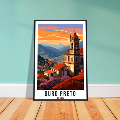 Ouro Preto Travel Print Wall Art Ouro Preto Brazil Wall Hanging Artwork Ouro Preto Art Gifts Ouro Preto Travel Poster Brazil Art Lovers Gift