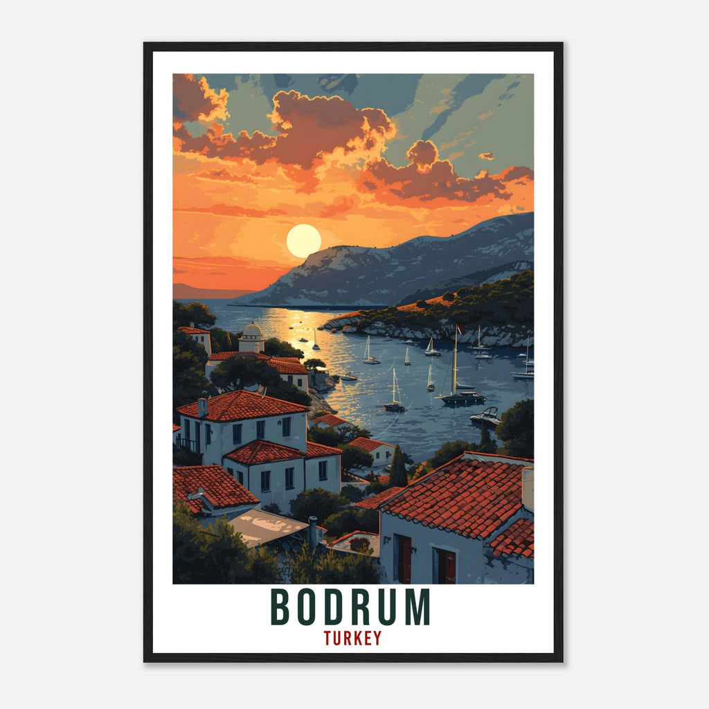 Bodrum Travel Print Turkey Home Decoration Bodrum Turkish City Wall Art Gift Wall Hanging Art Lover Turkey Artwork Bodrum Travel Poster