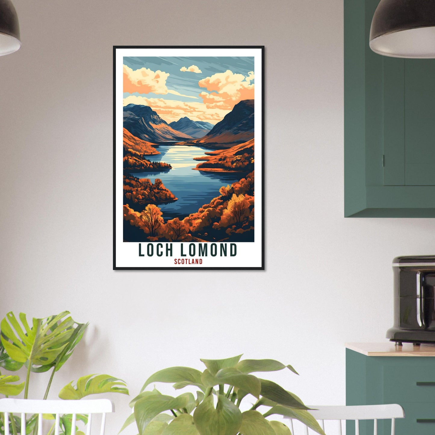 Loch Lomond Travel Print Scotland Decor Loch Lomond Wall Art Wall Hanging Art Lover Scotland Artwork Travel Poster Loch Lomond Travel Art