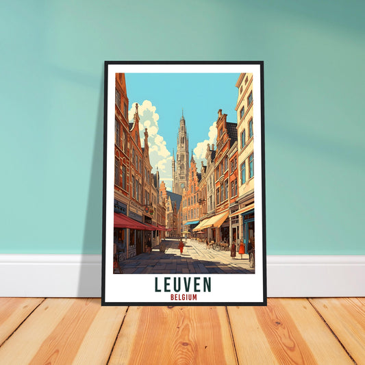 Leuven Travel Poster Wall Art Leuven Belgium Home Décor Artwork Wall Hanging Leuven Art Gifts Leuven Travel Print Belgian Art Lovers Gift