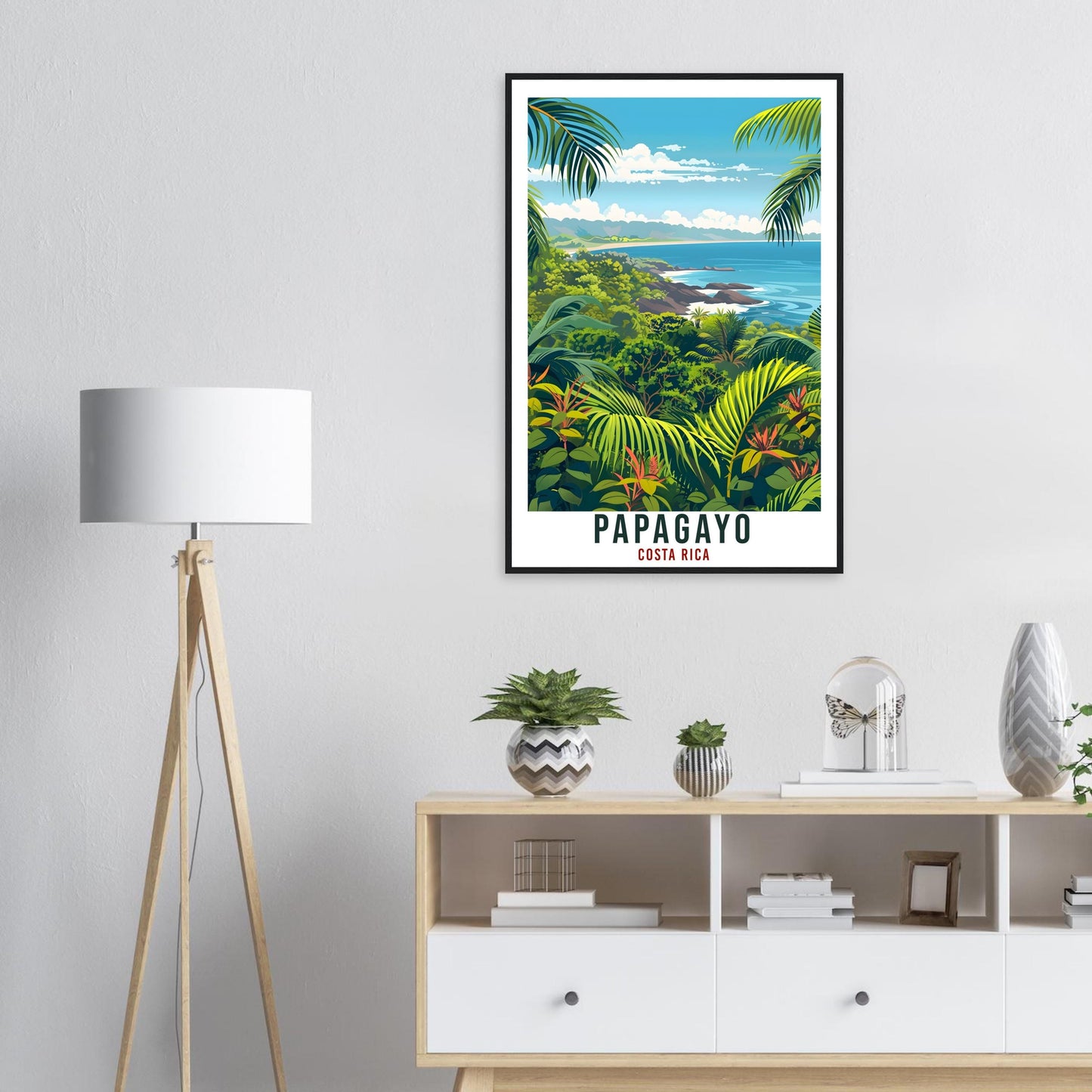 Papagayo Costa Rica Travel Print Wall Art Wall Hanging Home Décor Papagayo Gift Beach Artwork Travel Art Costa Rica City Travel Poster