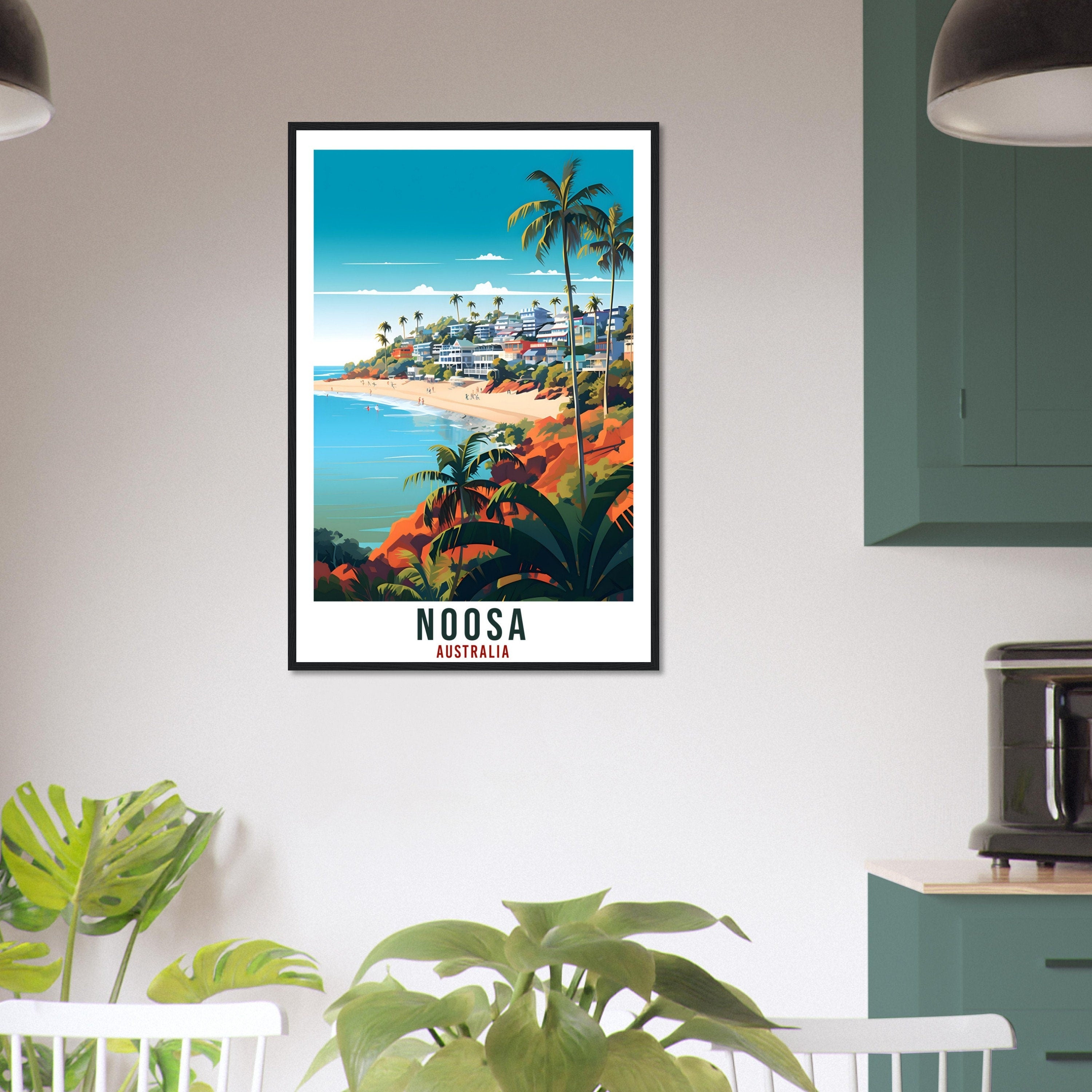 Noosa Beach Travel Print Wall Art Noosa Australia Home Artwork Wall Hanging Noosa Art Gift Noosa Travel Poster Australian Art Lover Gift