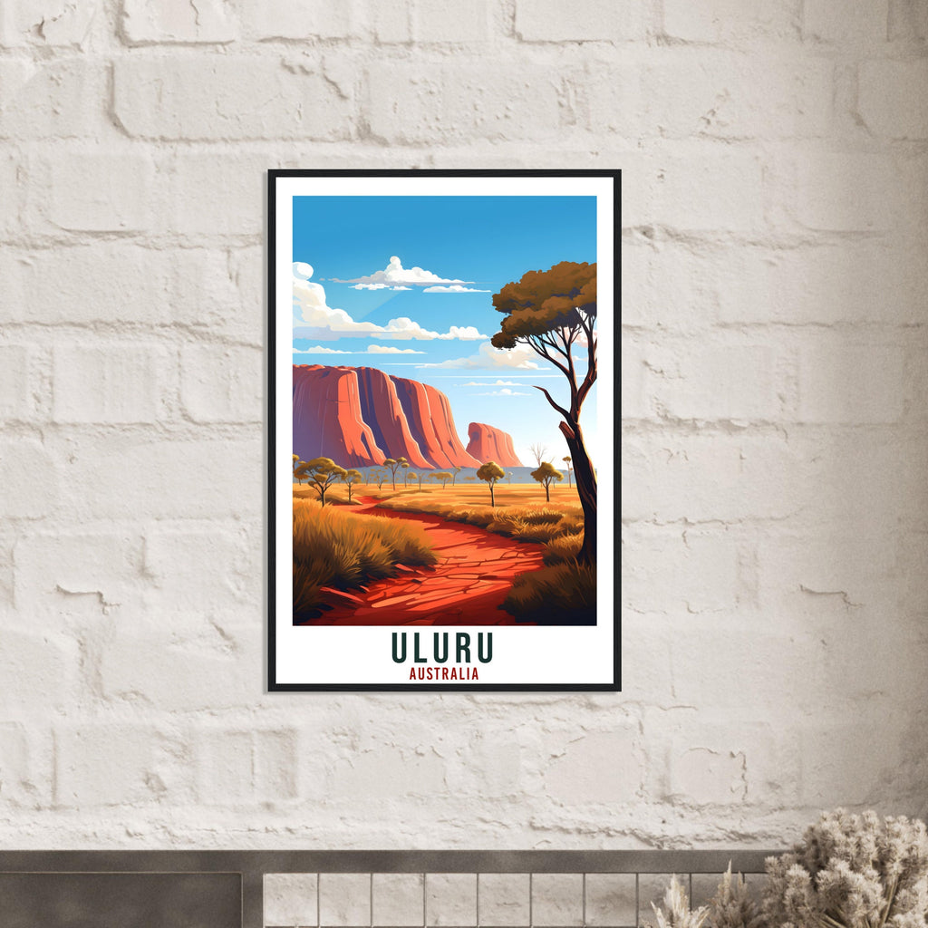 Uluru Travel Poster Wall Art Uluru Australia Home Décor Artwork Wall Hanging Uluru Art Gifts  Uluru Travel Print Australian Art Lovers Gift