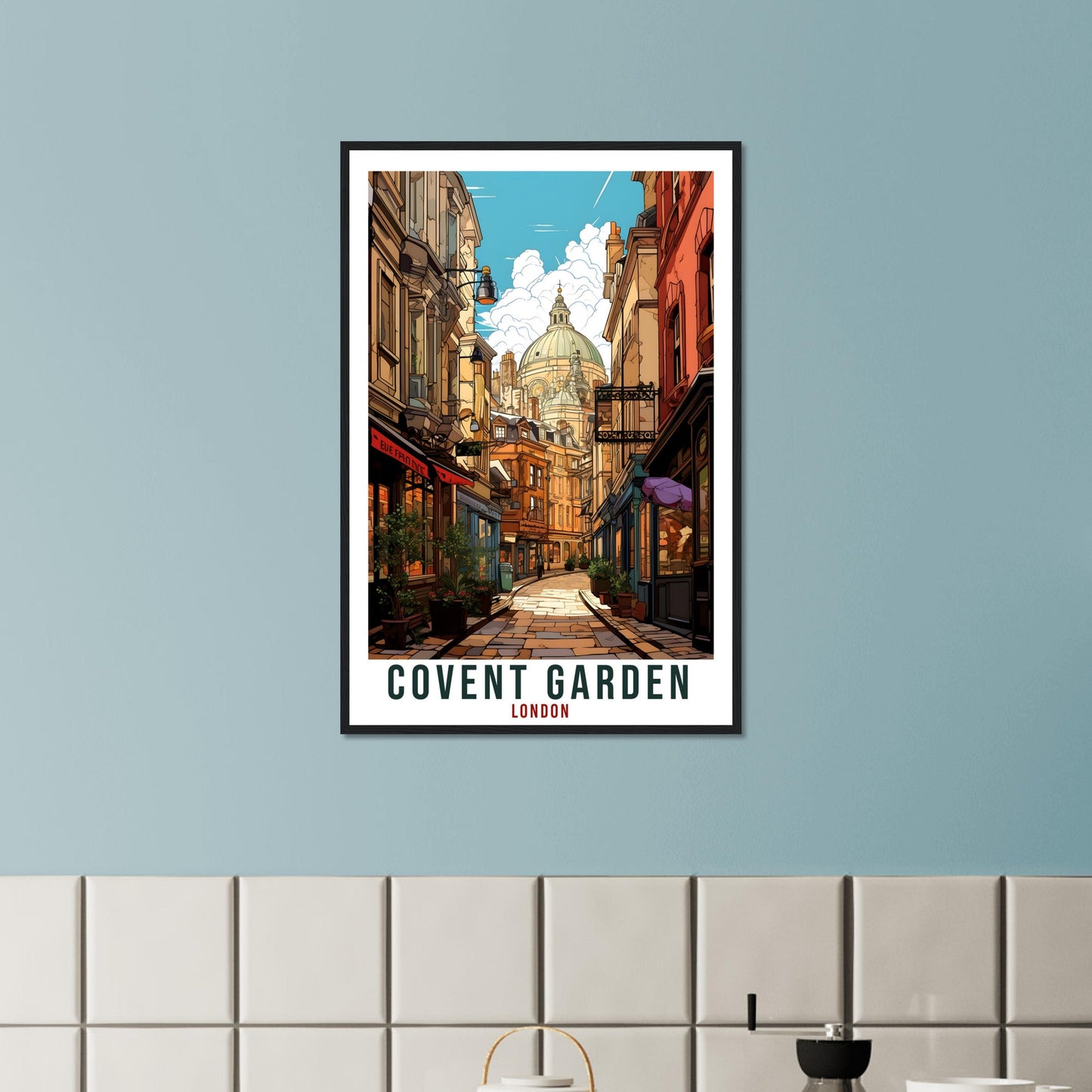 Covent Garden Travel Print London Wall Art Home Decor Wall Hanging Travel Art Gift Covent Garden Travel Poster London City Artwork Art Lover