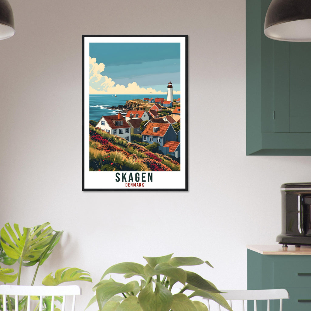 Skagen Travel Print Denmark Wall Art Wall Hanging Home Living Décor Skagen Gift Art Lovers Gift Denmark Artwork Gift Danish Travel Poster