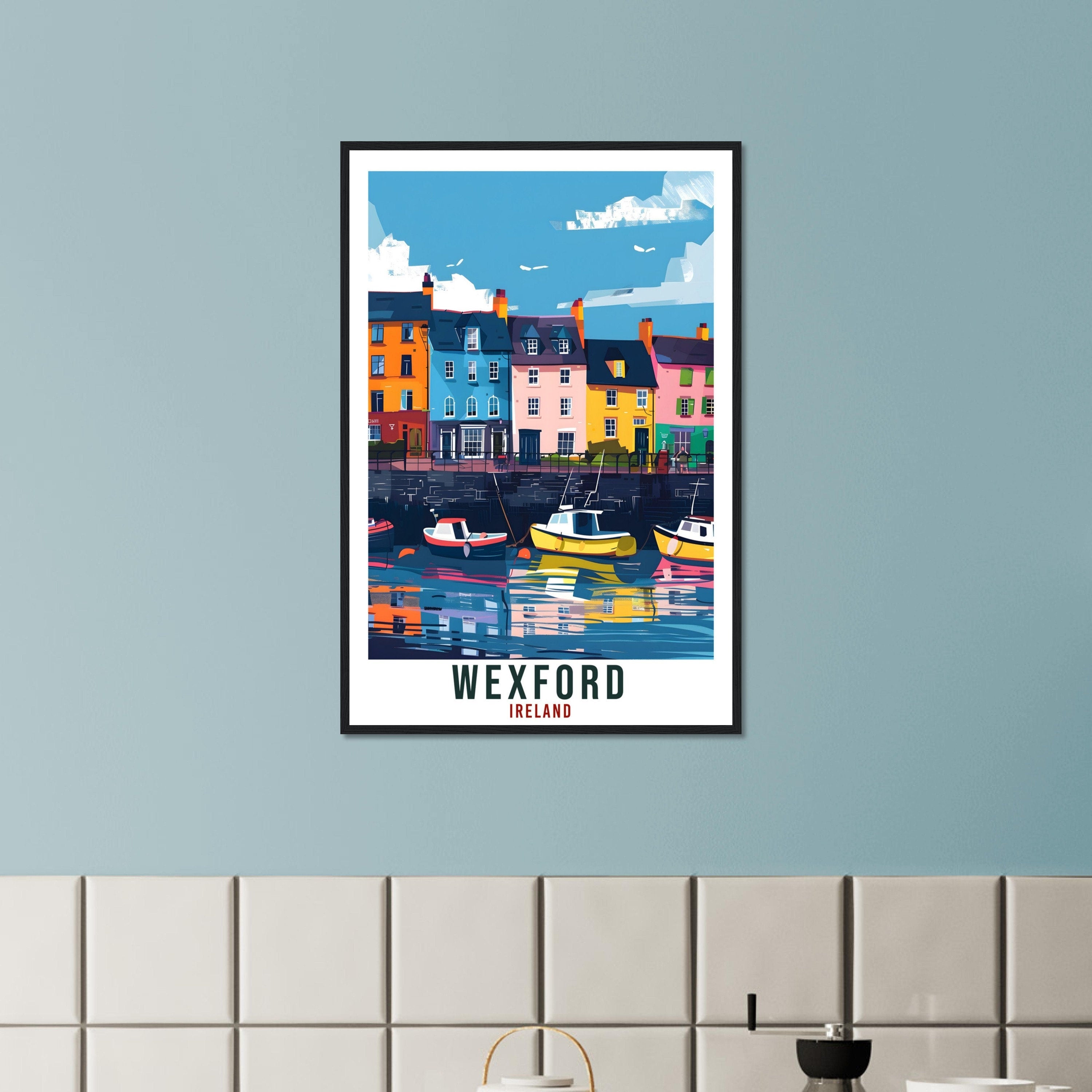 Wexford Travel Print Ireland Wall Art Wall Hanging Home Living Décor Wexford Gift Art Lovers Gift Irish Artwork Gift Ireland Travel Poster