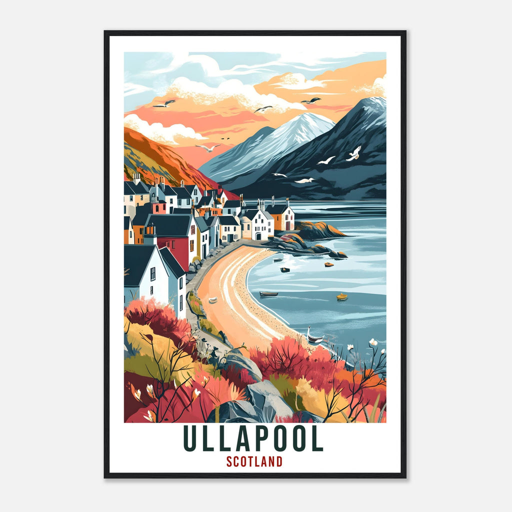 Ullapool Travel Print Scotland Home Decor Ullapool Wall Art Wall Hanging Art Lover Scotland Artwork Travel Poster Ullapool Travel Art Gift