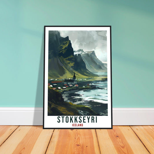 Stokkseyri Iceland Travel Print Wall Art Wall Hanging Home Décor Stokkseyri Gift Travel Art Iceland Artwork City Landscape Travel Poster
