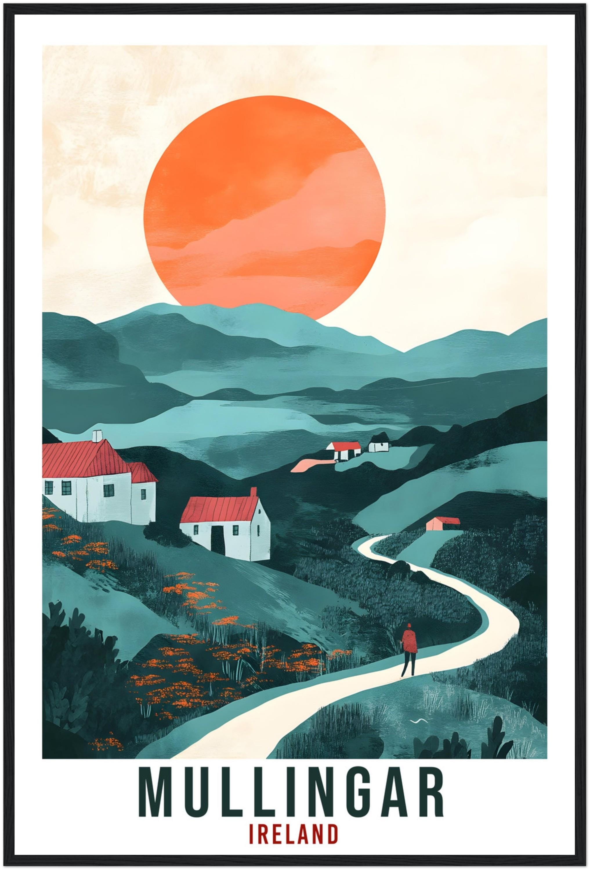 Mullingar Travel Print Ireland Home Decor Mullingar Wall Art Gift Wall Hanging Art Lover Mullingar Irish Artwork Travel Poster Ireland Art