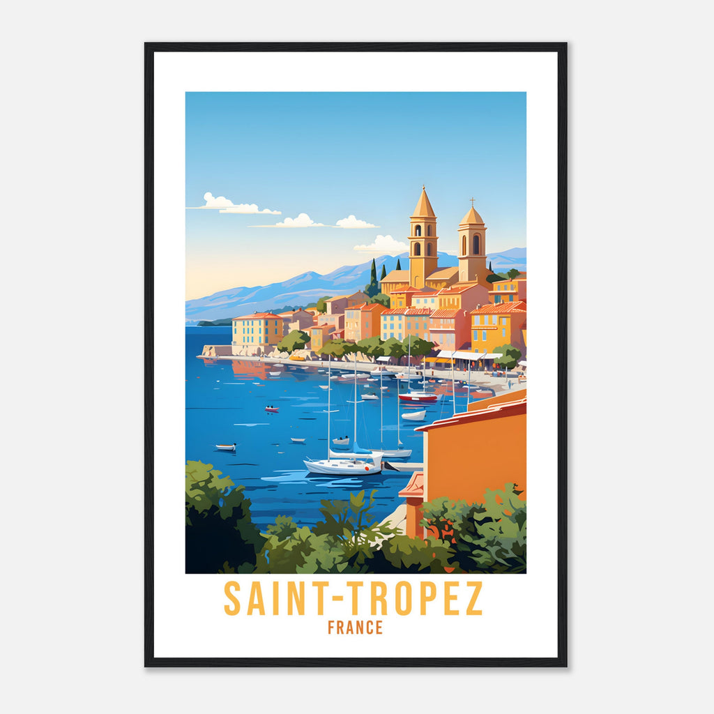 Saint-Tropez Travel Print Saint-Tropez French Rivera Art Print Saint-Tropez Wall Art Travel Lover Gift Wall Hanging Saint-Tropez Côte d'Azur