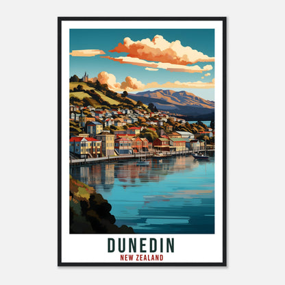 Dunedin Travel Print Wall Art Dunedin New Zealand City Landscape Artwork Dunedin Art Gifts Dunedin Travel Poster New Zealand Art Lovers Gift