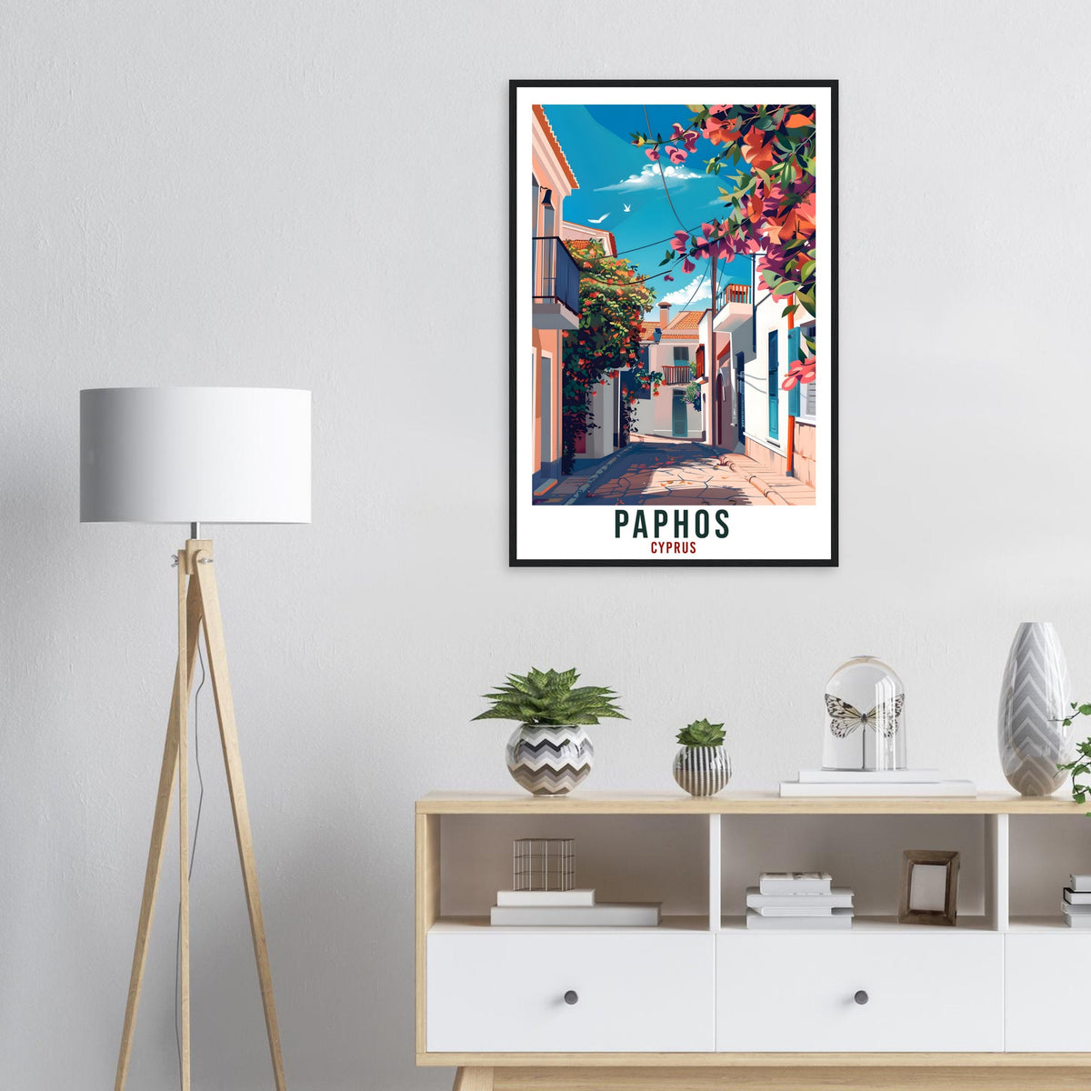 Paphos Cyprus Travel Print Cyprus Wall Art Wall Hanging Home Décor Paphos Gift Cyprus Landmark Artwork Gift Cyprus Holiday Travel Poster