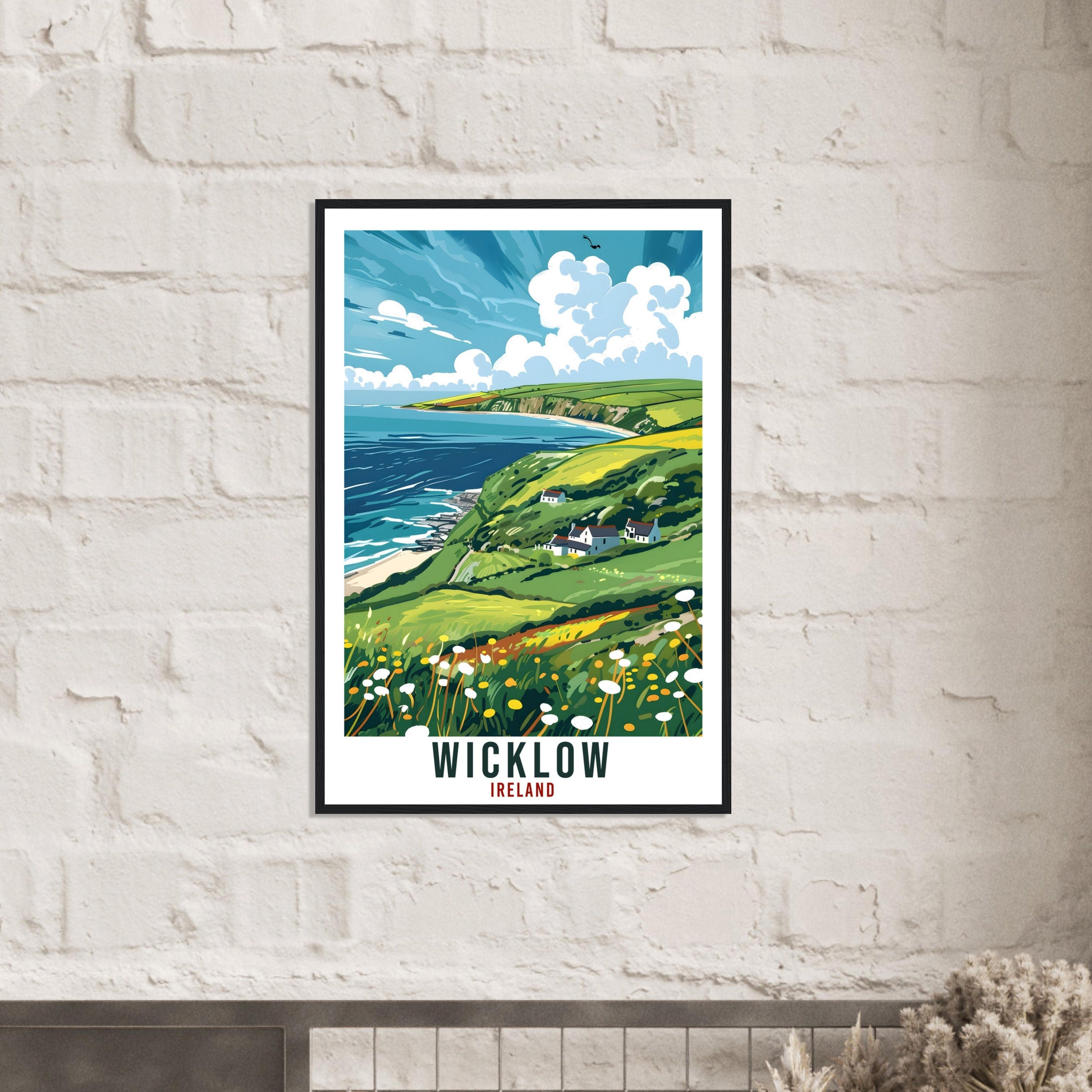 Wicklow Travel Print Ireland Wall Art Wall Hanging Home Décor Wicklow Coast Gift Art Lovers Gift Irish Artwork Gift Ireland Travel Poster