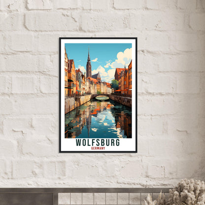 Wolfsburg Travel Poster Germany Home Decor Wolfsburg German City Wall Art Gift Wall Hanging Art Lover Germany Artwork Wolfsburg Travel Print