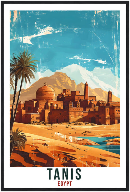 Tanis Egypt Travel Print Tanis Wall Art Wall Hanging Home Décor Tanis Gift Art Lovers Egypt Artwork Gift Print African Landmark Poster
