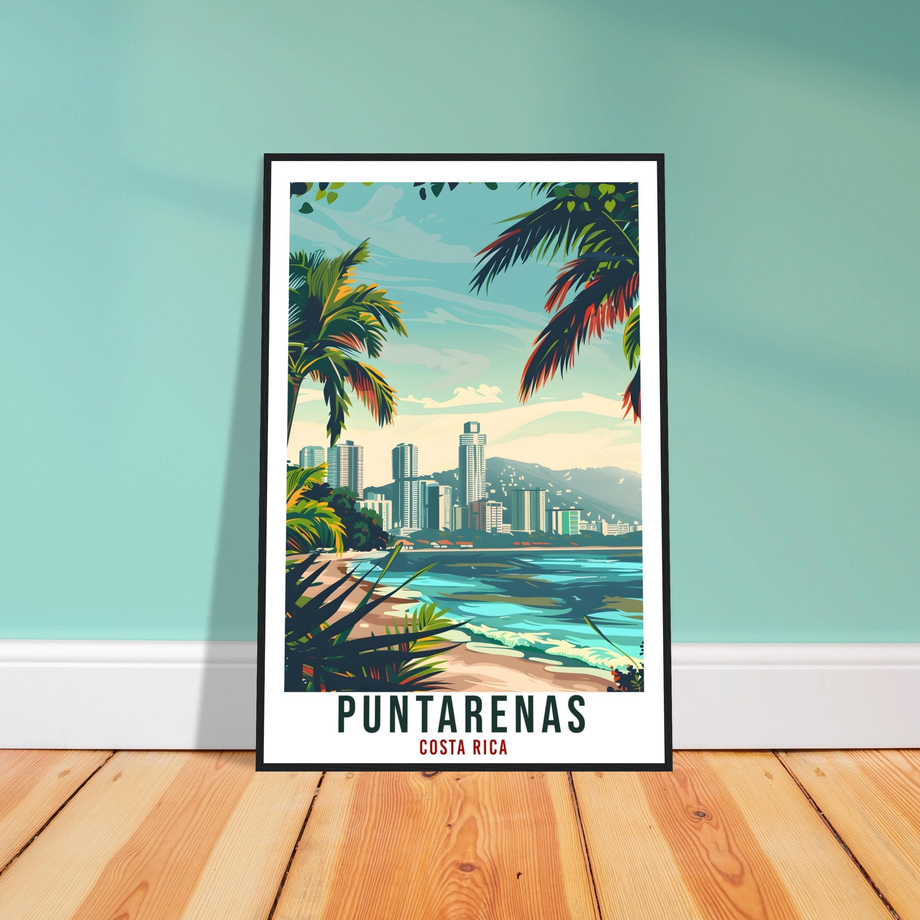 Puntarenas Costa Rica Travel Print Wall Art Wall Hanging Home Décor Puntarenas Beach Gift Artwork Travel Art Costa Rica City Travel Poster