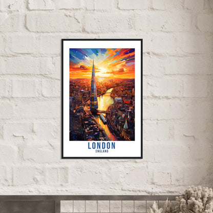 London Travel Print River Thames London Home Decor London Cityscape England Wall Hanging London Artwork Gift London Travel Poster Artwork