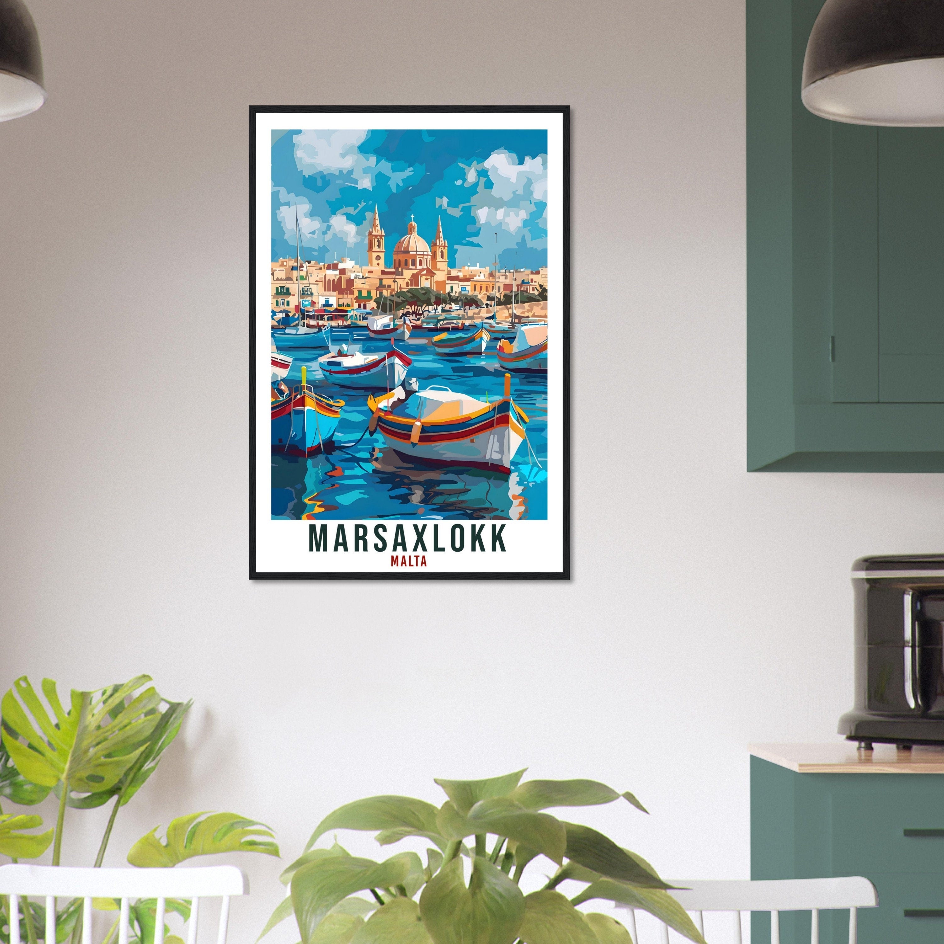Marsaxlokk Travel Print Malta Wall Art Wall Hanging Home Living Décor Marsaxlokk Gift Art Lovers Gift Malta Artwork Gift Malta Travel Poster