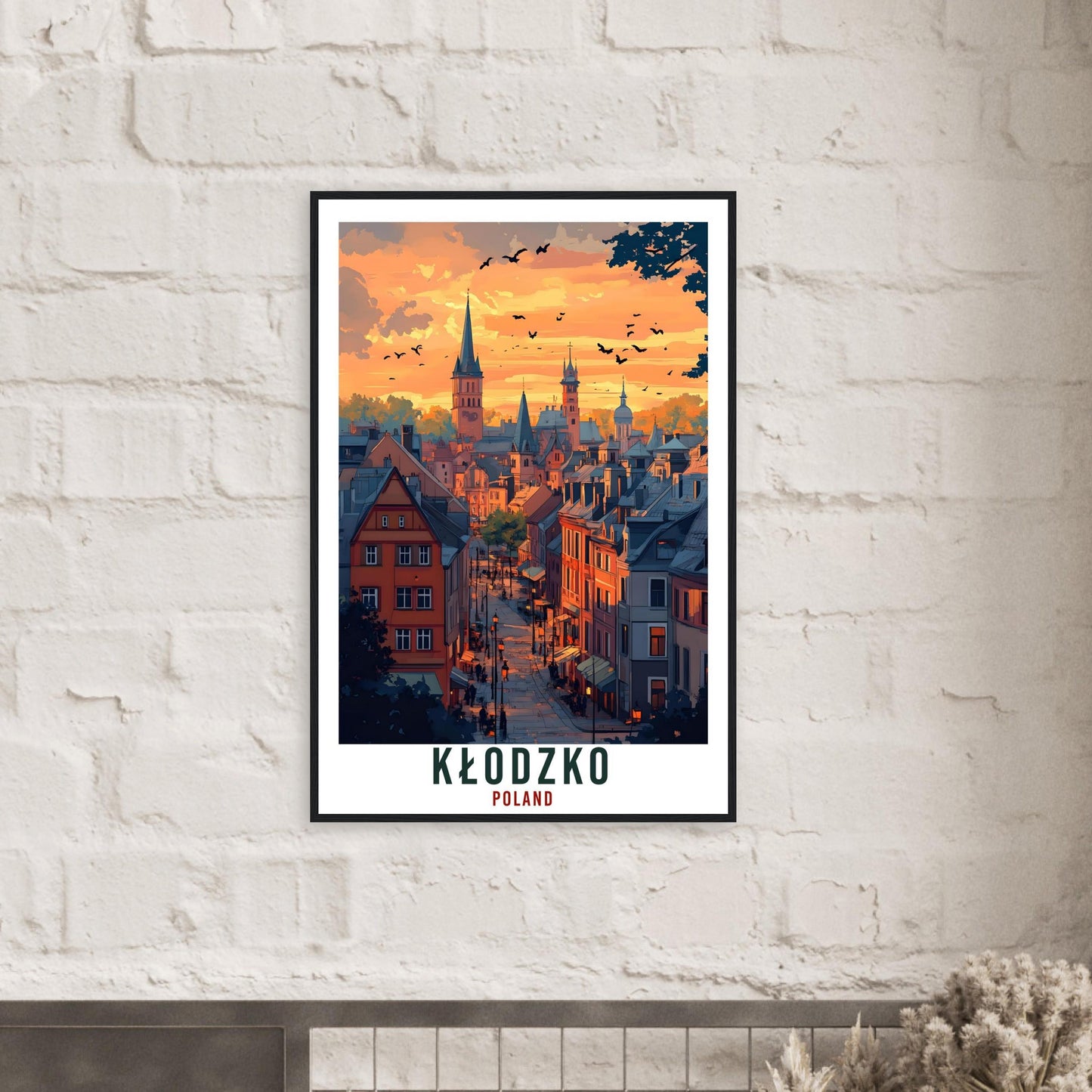 Kłodzko Travel Print Poland Home Decor Kłodzko Wall Art Gift Wall Hanging Art Lover Kłodzko Polish Artwork Travel Poster Poland Travel Art