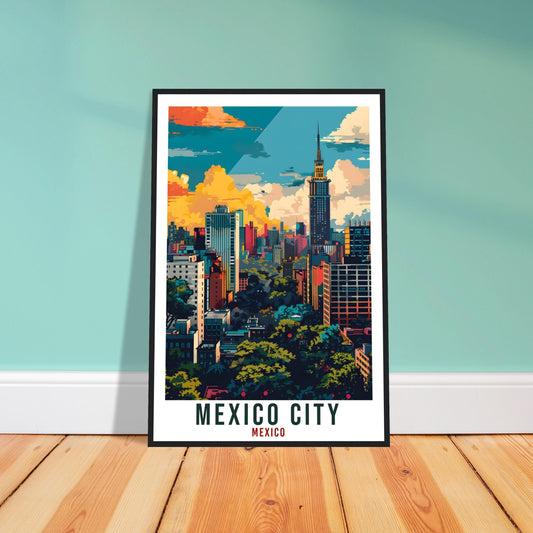 Mexico City Mexico Travel Print Mexico Wall Art Wall Hanging Home Décor Mexico City Gift Landmark Artwork Gift South America Travel Poster