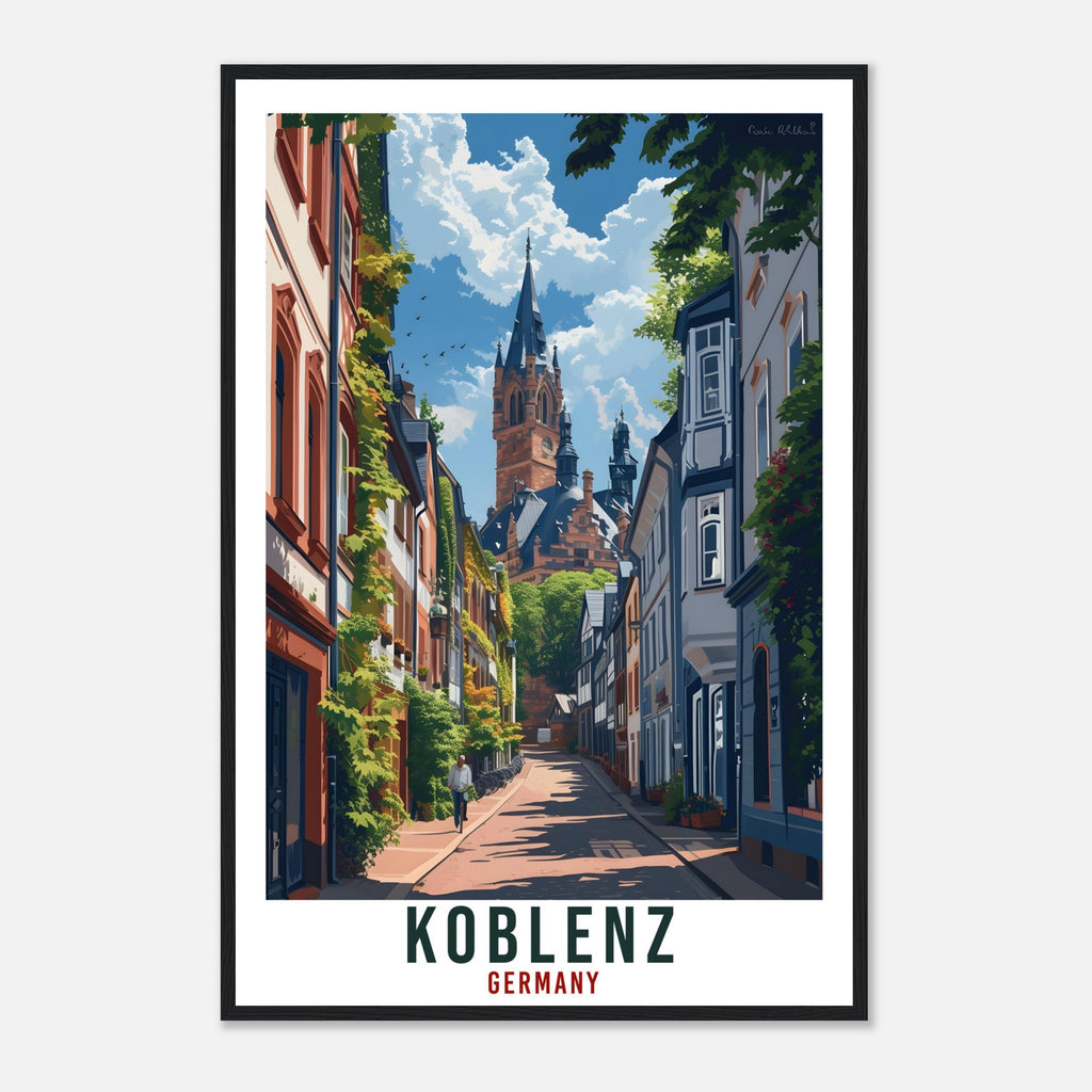 Koblenz Travel Print Germany Home Decoration Koblenz German City Wall Art Gift Wall Hanging Art Lover Germany Artwork Koblenz Travel Poster