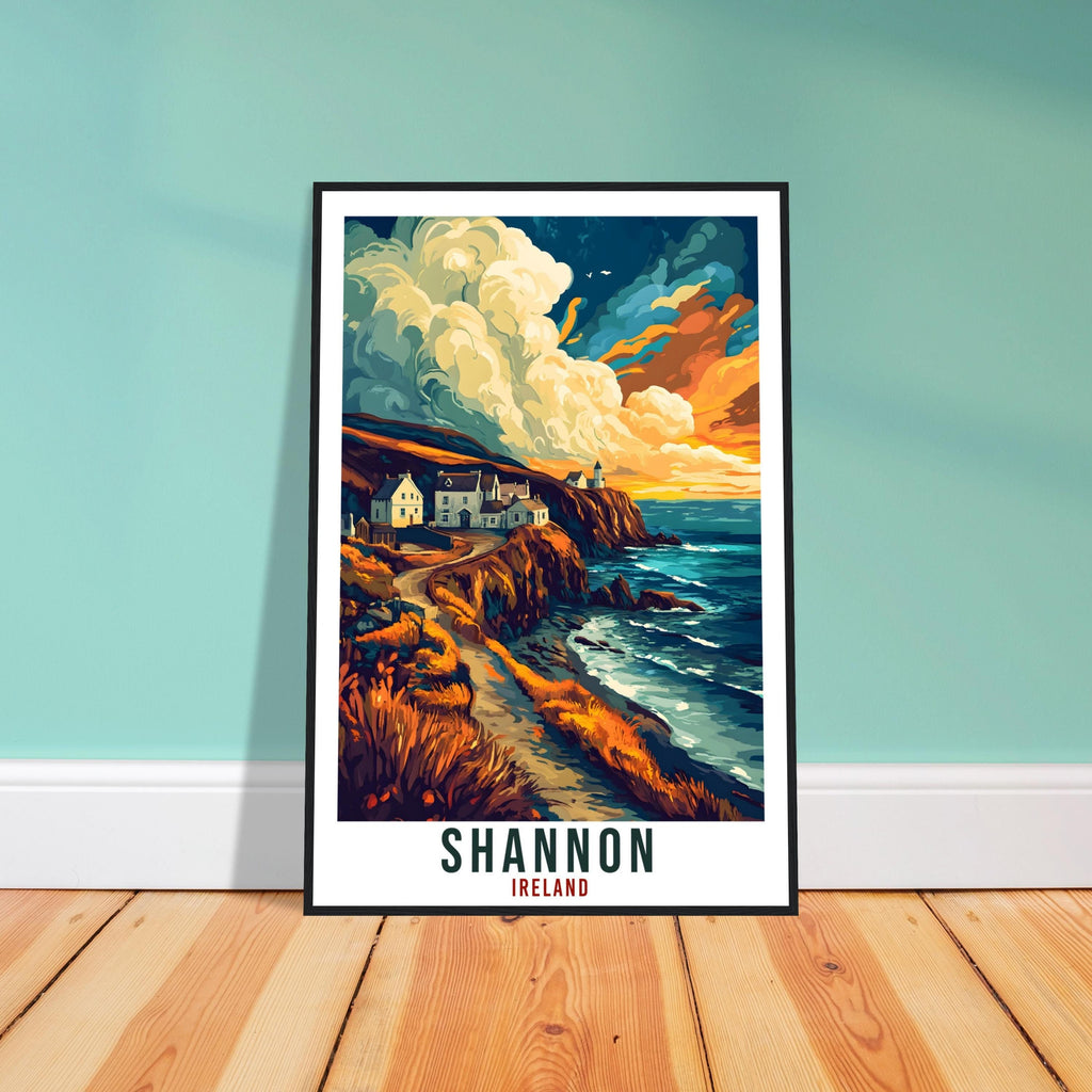 Shannon Travel Print Ireland Home Decor Co Clare Wall Art Wall Hanging Art Lover Irish Artwork Travel Poster Shannon Ireland Travel Art