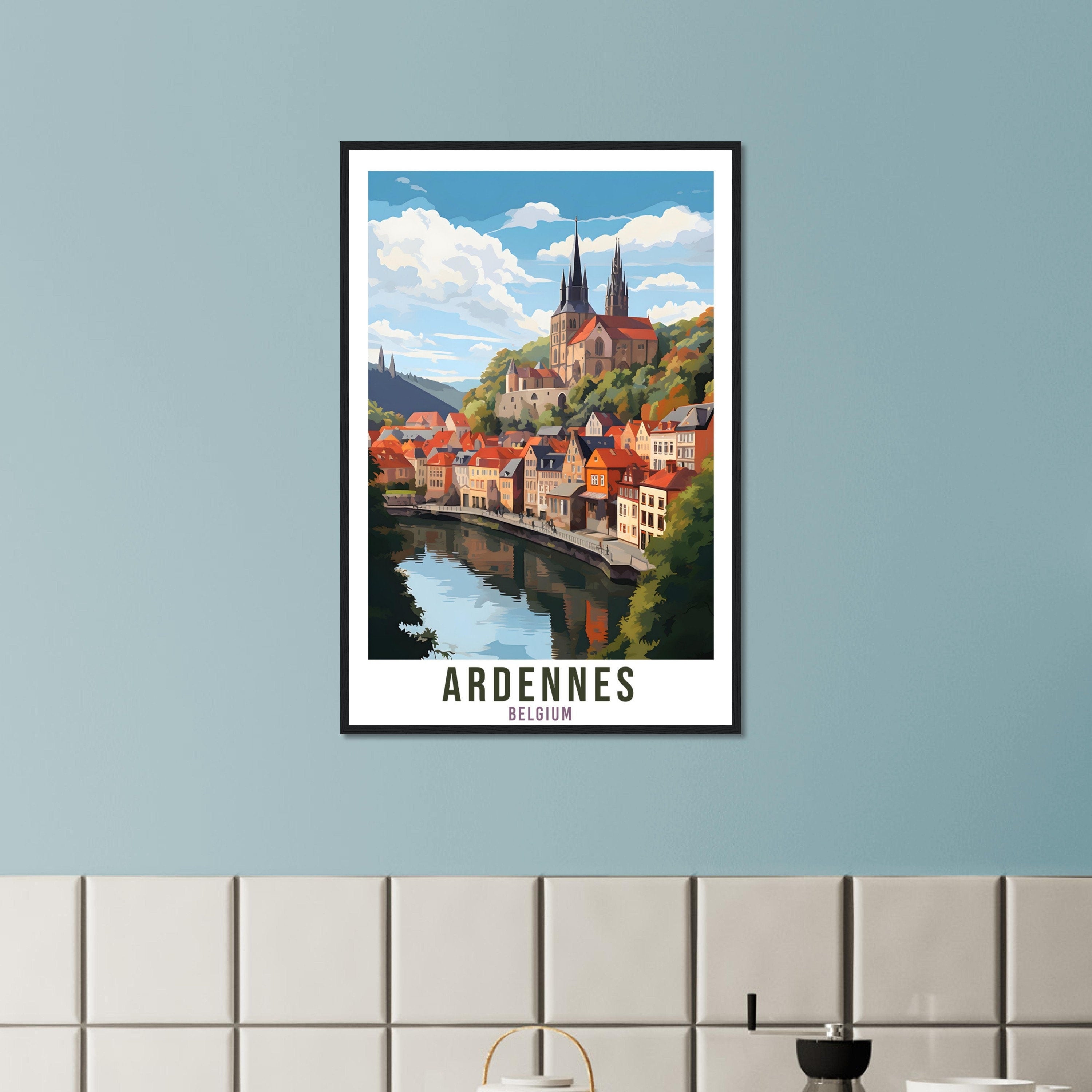 Ardennes Travel Poster Wall Art Ardennes Belgium Home Décor Artwork Wall Hanging Ardennes Art Gifts Ardennes Travel Print Belgian Art Lovers