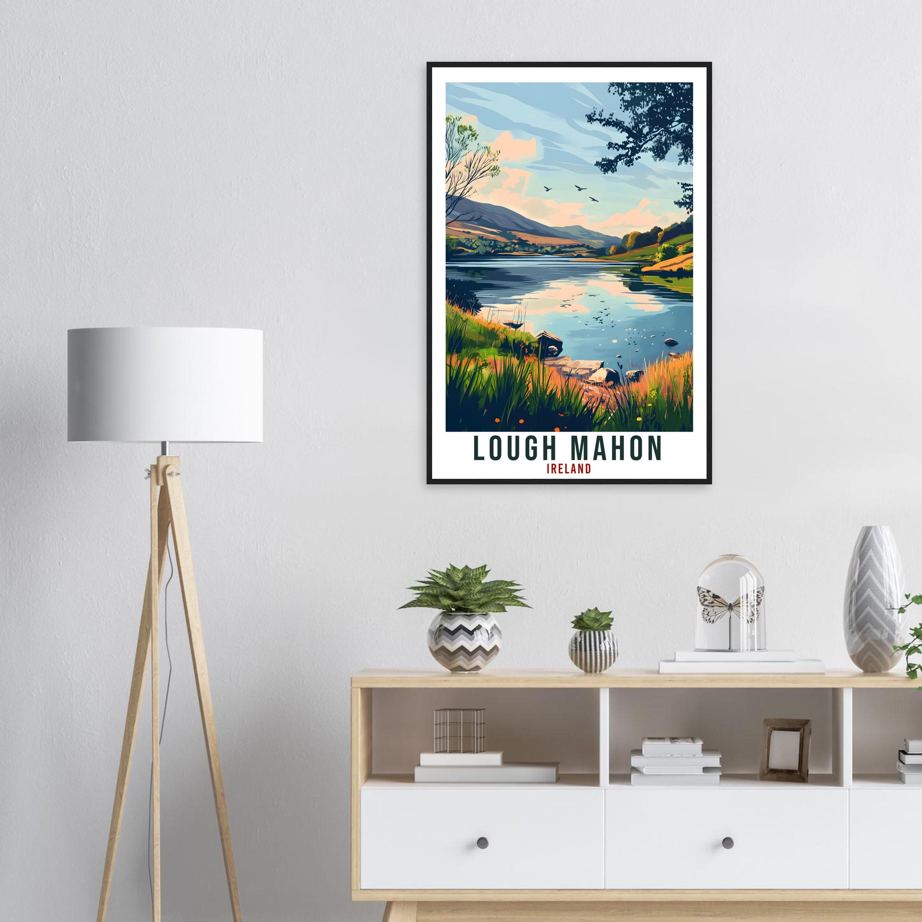 Lough Mahon Travel Print Ireland Decor Cork Wall Art Gift Wall Hanging Art Lover Lough Mahon Irish Artwork Travel Poster Ireland Travel Art
