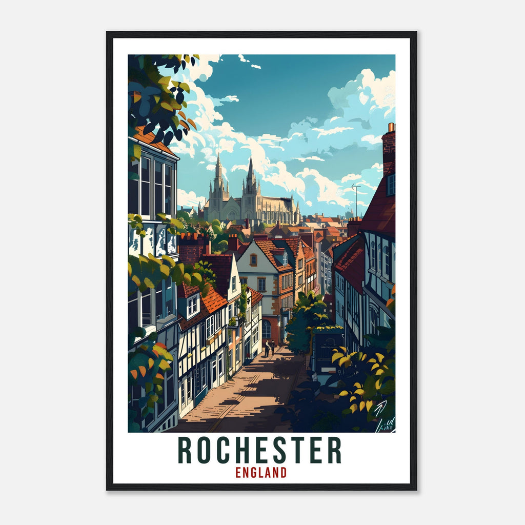 Rochester Travel Print Wall Art Wall Hanging Home Living Décor Rochester Gift Art Lovers Gift UK Artwork Gift Print England Travel Poster