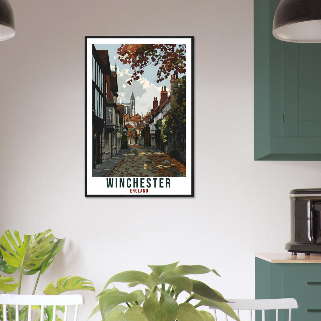 Winchester Travel Print Wall Art Wall Hanging Home Living Décor Winchester Gift Art Lovers Gift UK Artwork Gift Print England Travel Poster