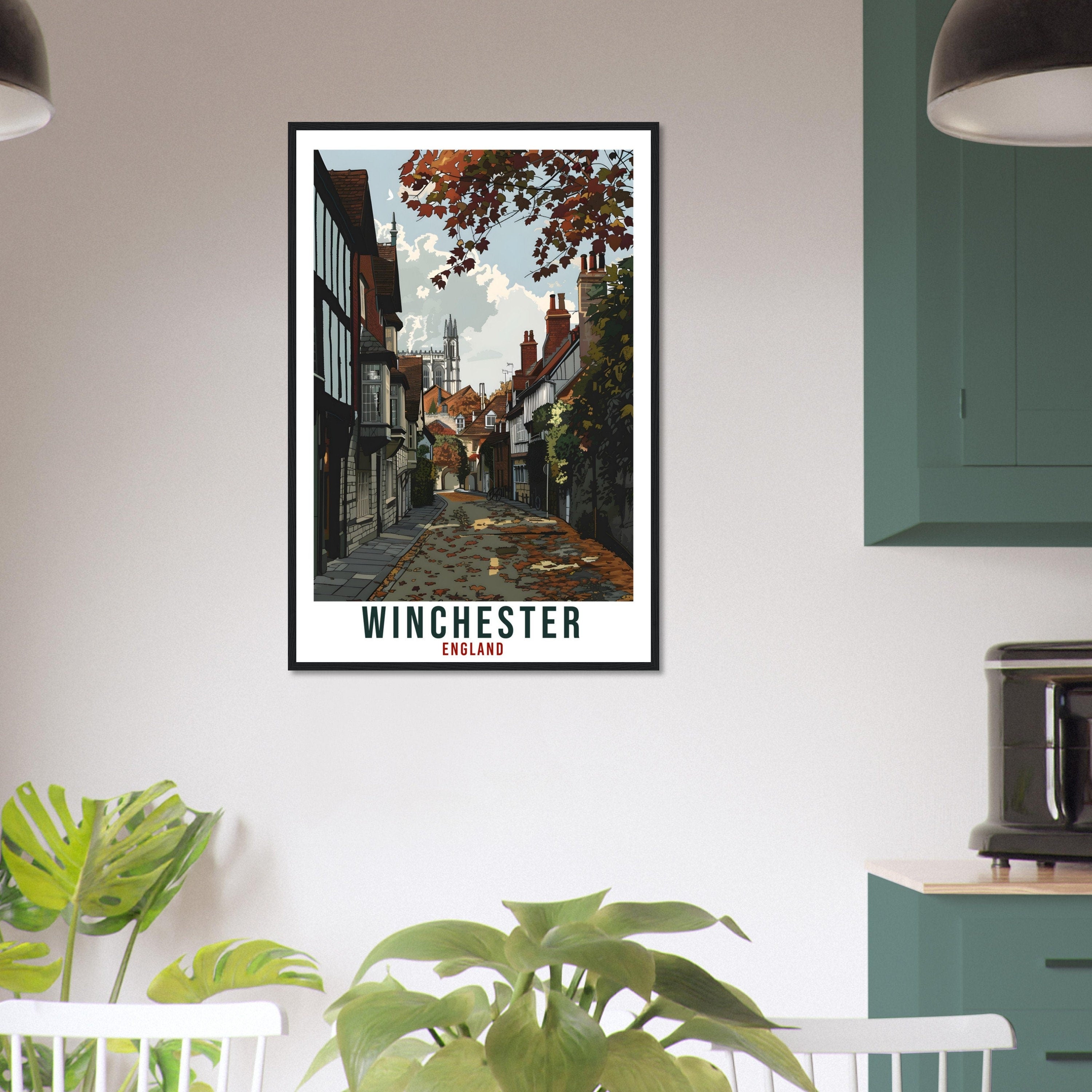 Winchester Travel Print Wall Art Wall Hanging Home Living Décor Winchester Gift Art Lovers Gift UK Artwork Gift Print England Travel Poster