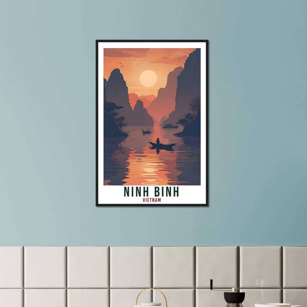 Ninh Binh Travel Poster Wall Art Ninh Binh Vietnam Wall Hanging Artwork Ninh Binh Art Gifts Ninh Binh Travel Print Vietnam Art Lovers Gift