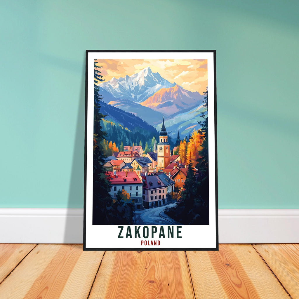 Zakopane Travel Print Poland Home Decor Zakopane Wall Art Gift Wall Hanging Art Lover Zakopane Polish Artwork Travel Poster Poland Travel