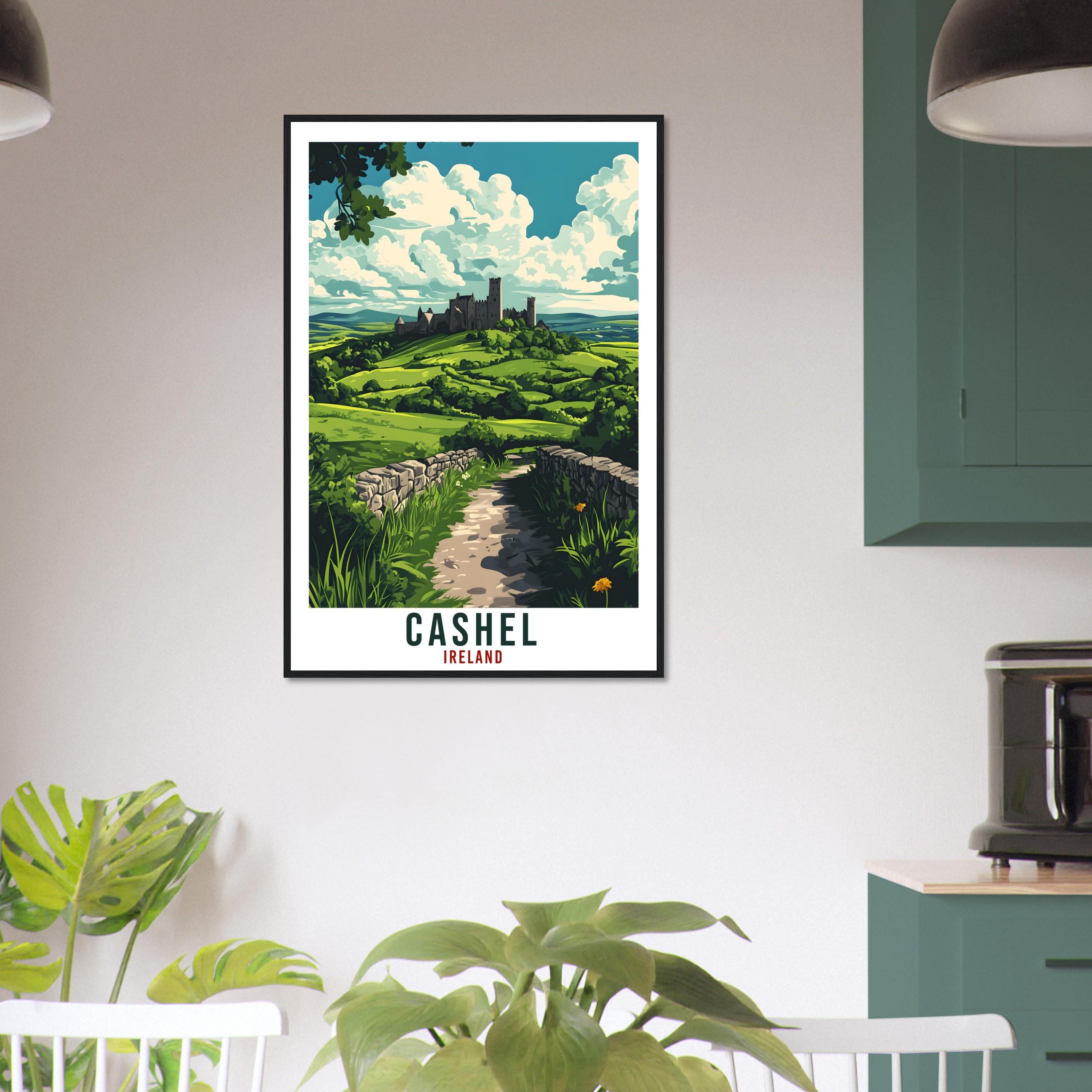 Cashel Travel Print Ireland Home Decor Cashel Wall Art Gift Wall Hanging Art Lover Tipperary Irish Artwork Travel Poster Ireland Travel Art