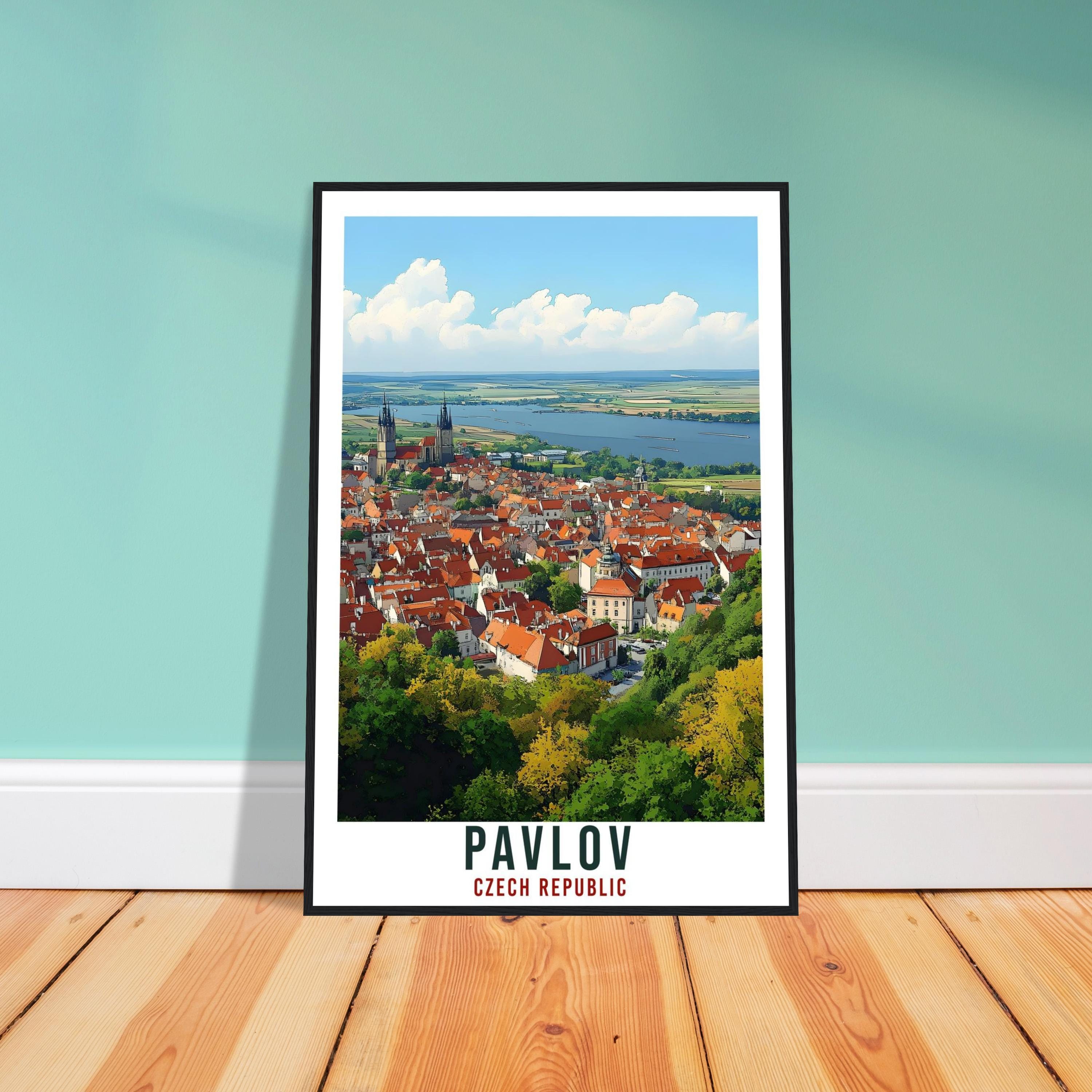 Pavlov Travel Print Czechia Home Decor Pavlov Wall Art Gift Wall Hanging Art Lover Pavlov Czech Republic Artwork Travel Poster Travel Art