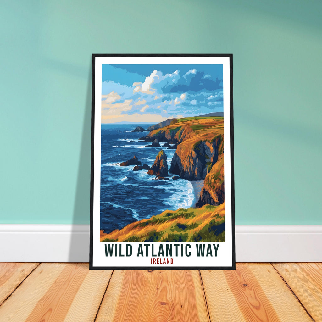Wild Atlantic Way Travel Print Ireland Home Decoration Wall Art Gift Wall Hanging Art Lover Irish Artwork Wild Atlantic Way Travel Poster
