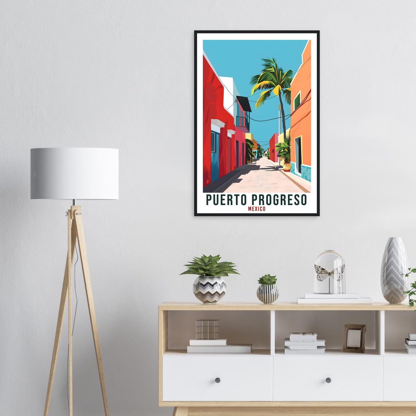 Puerto Progreso Travel Print Mexico Home Decoration Wall Art Gift Wall Hanging Art Lover Mexico Artwork Puerto Progreso Travel Poster Print