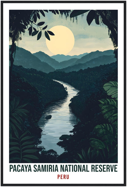 Pacaya Samiria National Reserve Travel Print Peru Decor Wall Art Gift Wall Hanging Art Lover Pacaya Samiria Peruvian Artwork Travel Poster