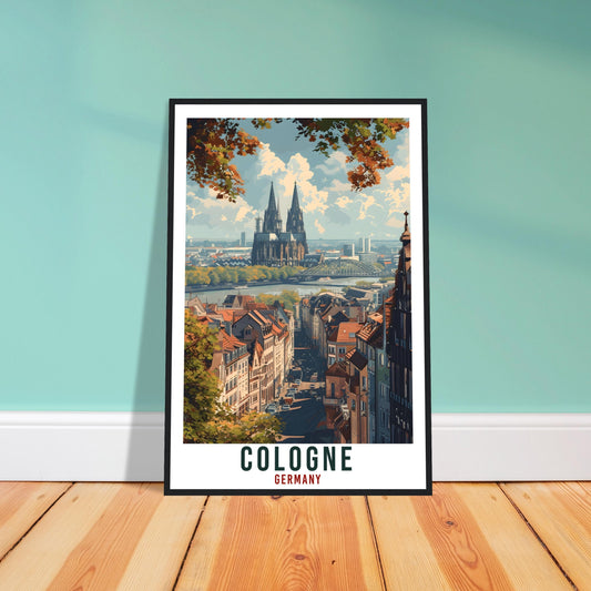 Cologne Print Travel Gift Germany Home Decor Cologne German City Wall Art Gift Wall Hanging Art Lover Germany Artwork Cologne Travel Poster