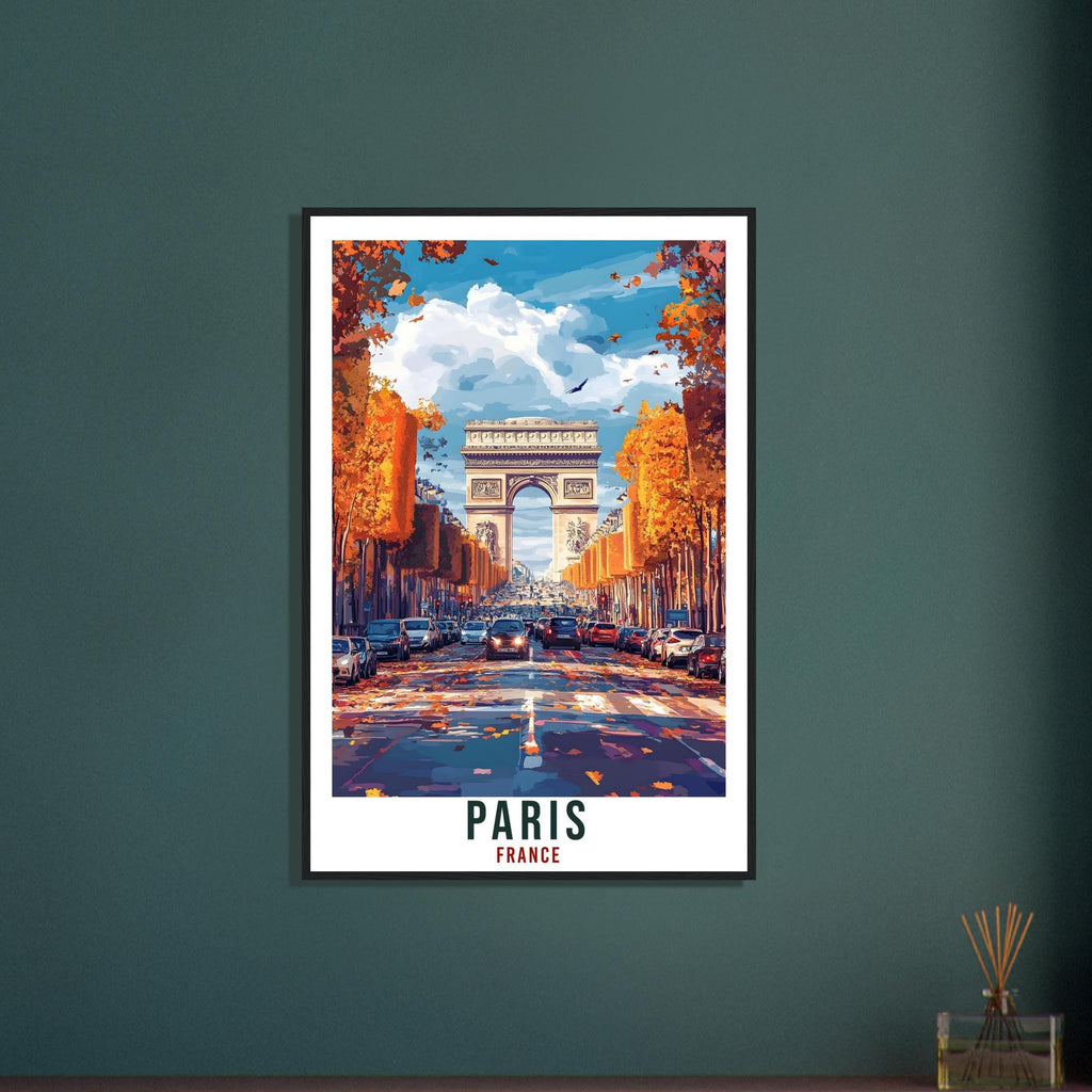 Paris Arc De Triomphe Travel Print France Home Decor Paris Wall Art Gift Wall Hanging Champs-Élysées Paris France Artwork Travel Poster  Art
