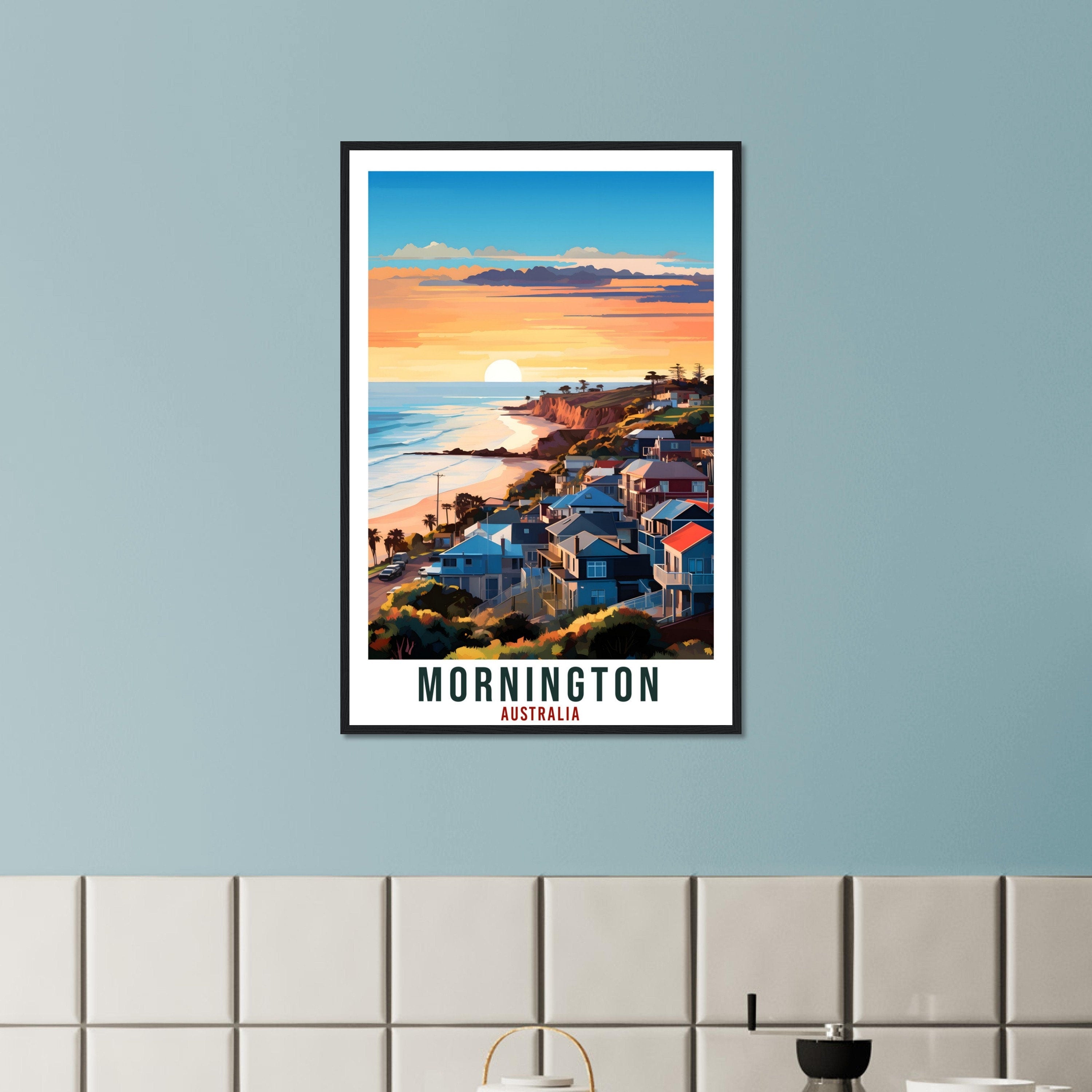 Mornington Travel Poster Wall Art Mornington Australia Decor Artwork Mornington Art Gifts Mornington Travel Print Australian Art Lover Gift