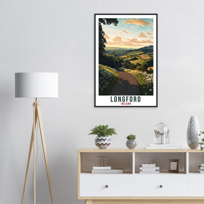 Longford Travel Print Ireland Home Decor Longford Wall Art Gift Wall Hanging Art Lover Longford Irish Artwork Travel Poster Ireland Travel