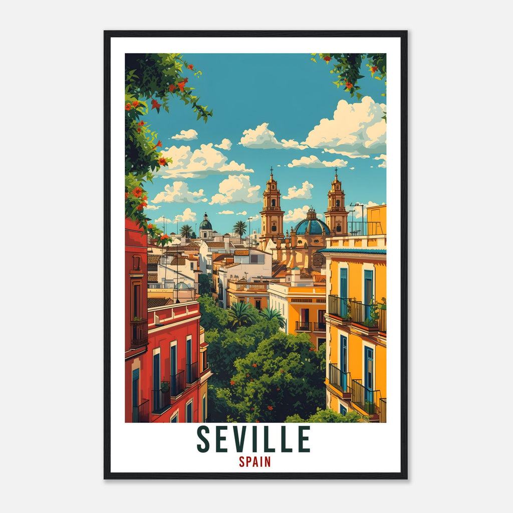 Seville Travel Print Spain Home Decoration Seville Spanish City Wall Art Gift Wall Hanging Art Lover Spain Artwork Seville Travel Poster