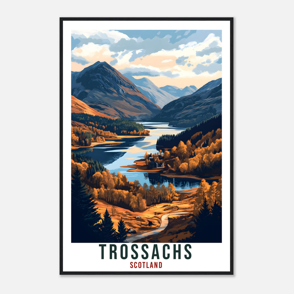 Trossachs Travel Print Scotland Home Decor Trossachs Wall Art Wall Hanging Art Lover Scotland Artwork Travel Poster Trossachs Travel Art