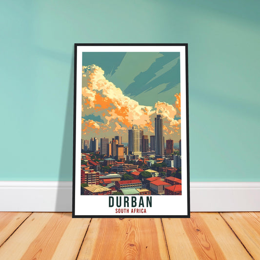 Durban South Africa Travel Poster Wall Art Wall Hanging Home Décor Durban Gift Art Lovers Artwork Gift Print South African Landmark Print