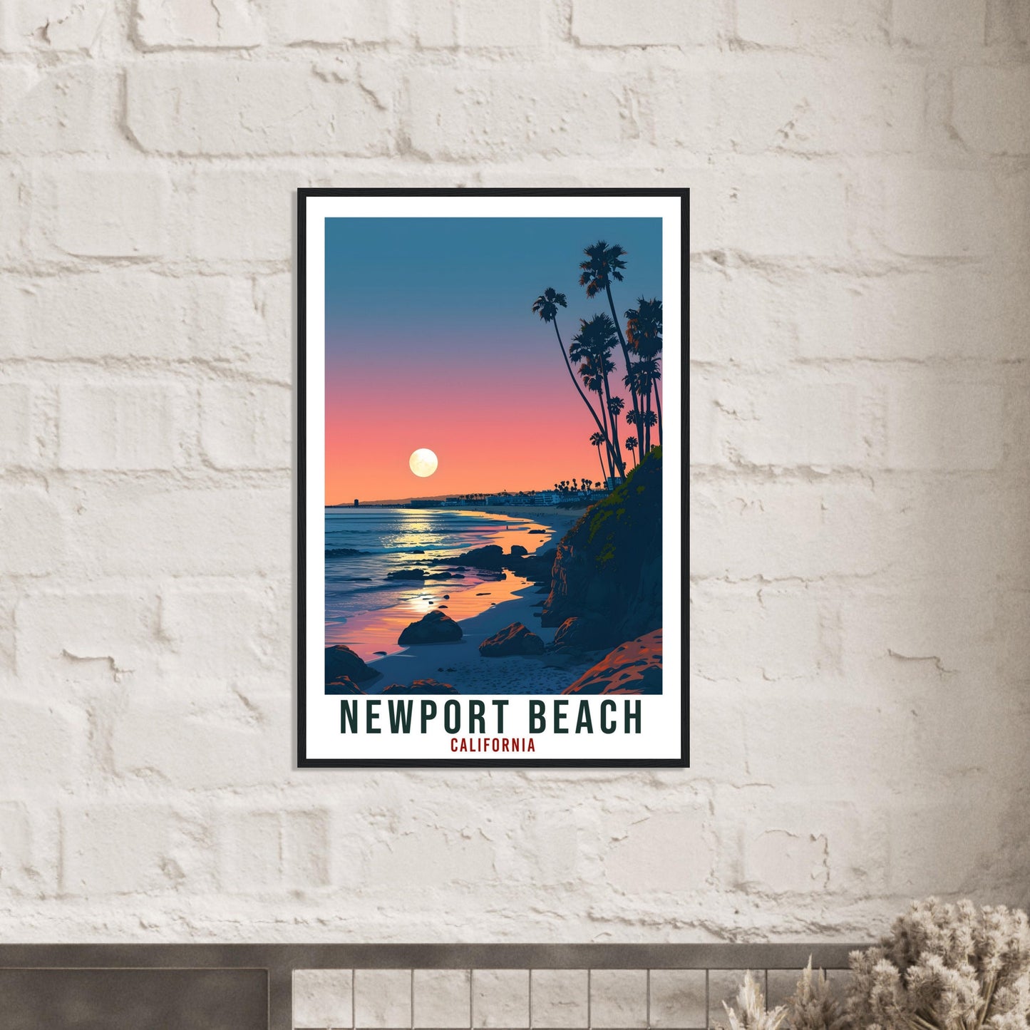 Newport Beach Travel Print California Home Decor US City Wall Art Gift Wall Hanging Art Lover Newport Beach Artwork California Travel Poster