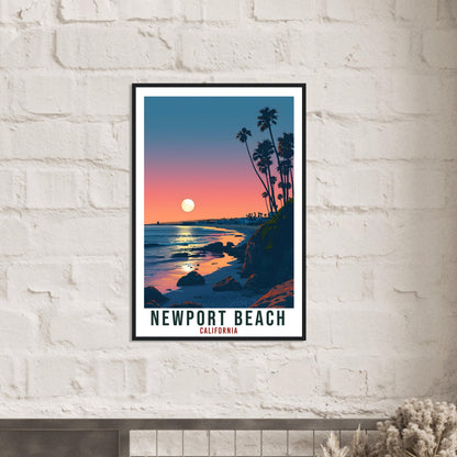 Newport Beach Travel Print California Home Decor US City Wall Art Gift Wall Hanging Art Lover Newport Beach Artwork California Travel Poster