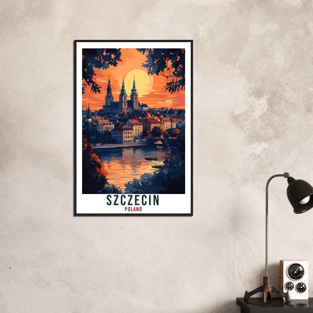 Szczecin Travel Print Poland Home Decor Szczecin Wall Art Gift Wall Hanging Art Lover Szczecin Polish Artwork Travel Poster Poland Travel
